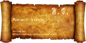 Maracz Vince névjegykártya
